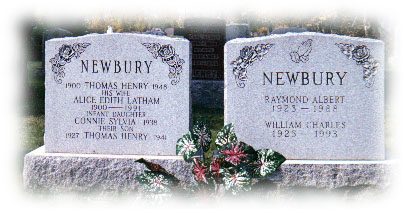 Newbury cemetery stone